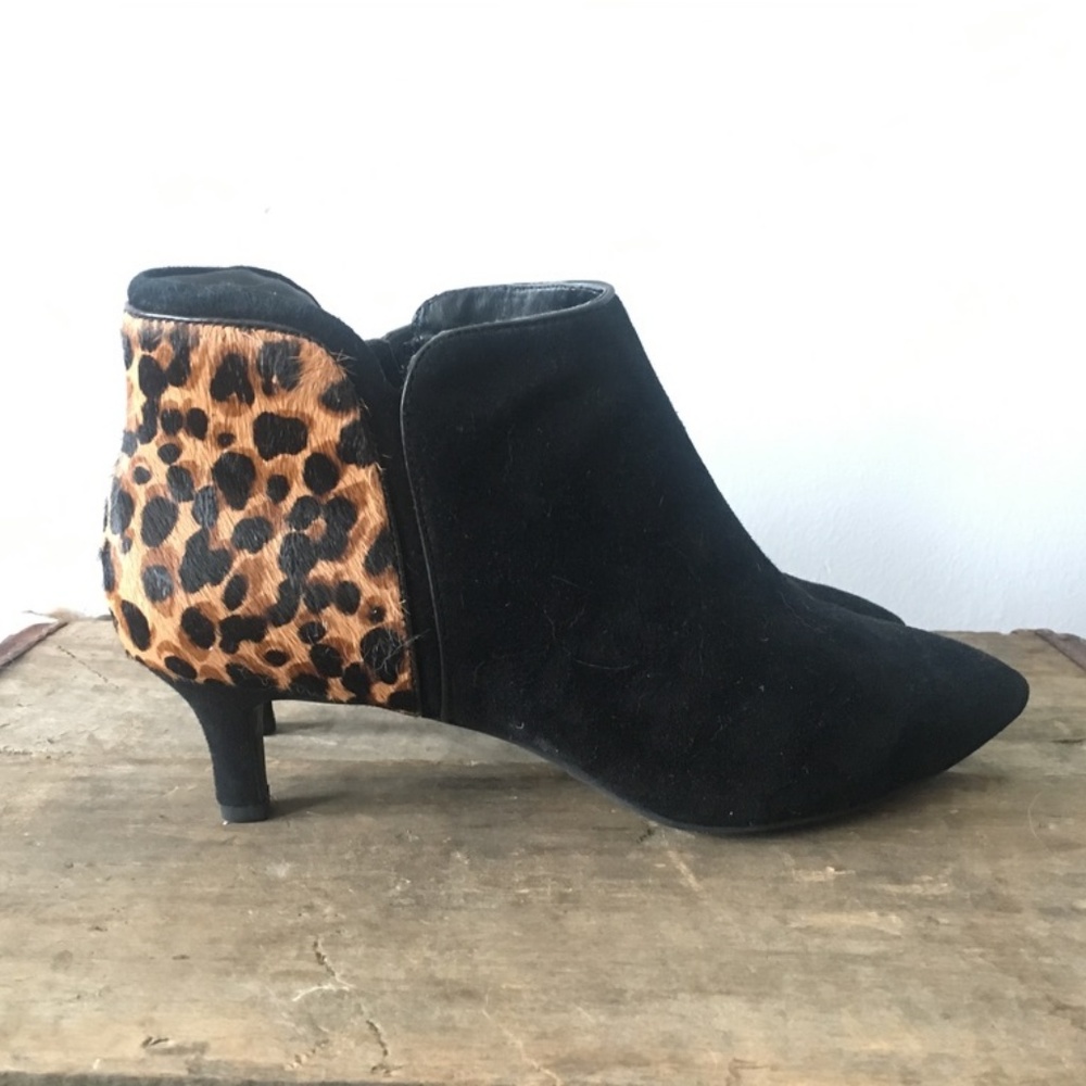 Rockport calf hair leopard print bootie